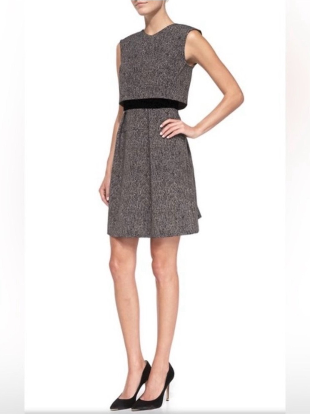 Rebecca Taylor Techy Herringbone
Double-Layer Dress Size 2 NWT